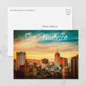 Carte Postale San Francisco Skyline Californie États-Unis (Devant / Derrière)