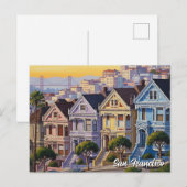 Carte Postale San Francisco Victorian Houses California (Devant / Derrière)