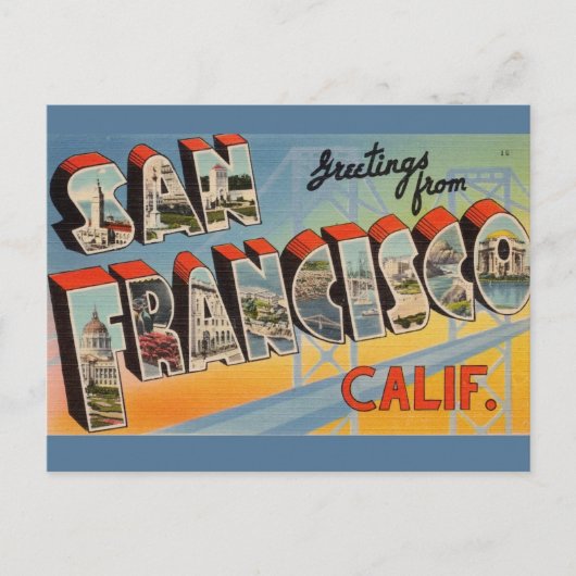 Carte Postale San Francisco Vintage (Devant)