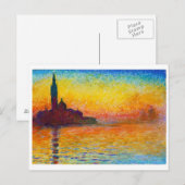 Carte Postale San Giorgio Maggiore à Dusk Claude Monet (Devant / Derrière)