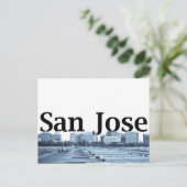 Carte Postale San Jose Skyline avec San Jose dans le ciel (Debout devant)
