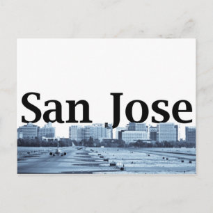 Carte Postale San Jose Skyline avec San Jose dans le ciel