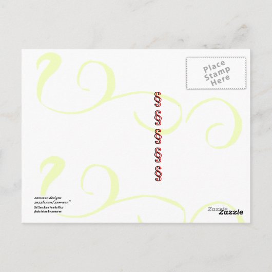 Carte postale San Juan (Dos)