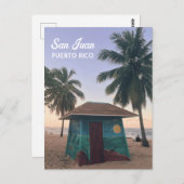 Carte Postale San Juan Porto Rico Island Beach Sunset Travel (Devant / Derrière)