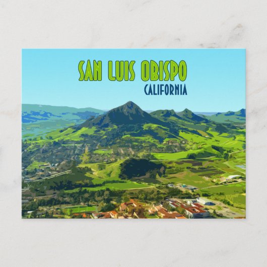 Carte Postale San Luis Obispo Californie Vintage (Devant)