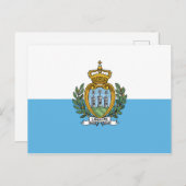 Carte postale San Marino Flag (Devant / Derrière)