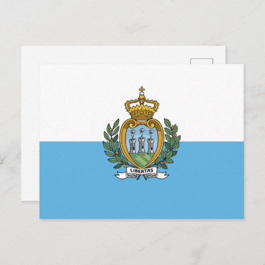 Carte postale San Marino Flag (Devant / Derrière)