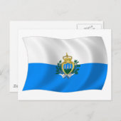 Carte postale San Marino Flag (Devant / Derrière)