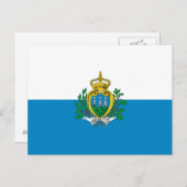 Carte postale San Marino Flag (Devant / Derrière)