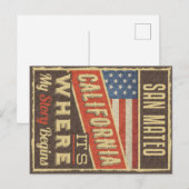 Carte Postale San Mateo Californie (Devant / Derrière)