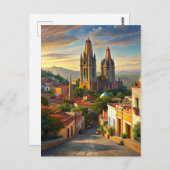 Carte Postale San Miguel de Allende, rue Mexico (Devant / Derrière)
