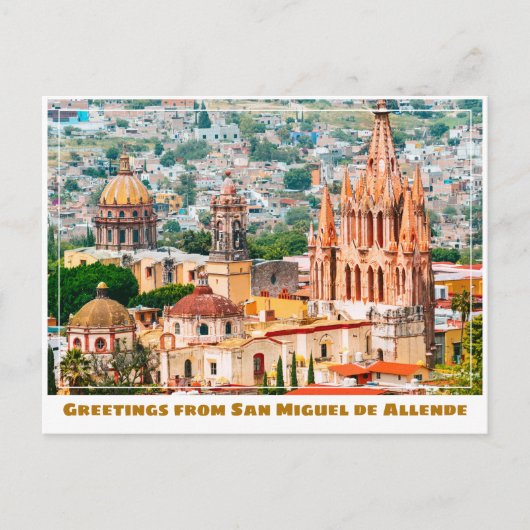 Carte Postale San Miguel de Allende Skyline coloré (Devant)