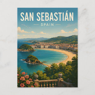 Carte Postale San Sebastian Espagne Côte basque et voyage gastro