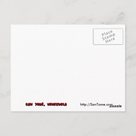 Carte postale San Tome (Dos)