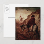Carte Postale Sancho et Don Quichotte, XIXe siècle (Devant / Derrière)