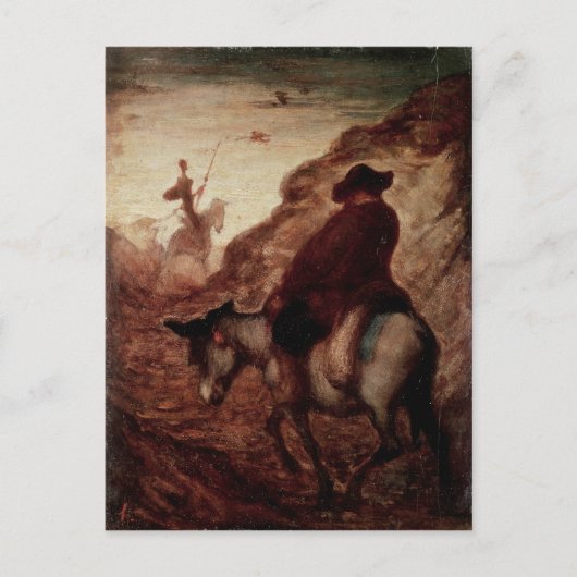 Carte Postale Sancho et Don Quichotte, XIXe siècle (Devant)