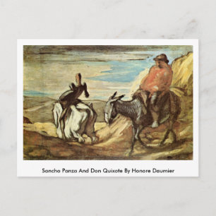 Carte Postale Sancho Panza Et Don Quichotte Par Honore Daumier