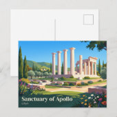 Carte Postale Sanctuaire d'Apollon Libya (Devant / Derrière)