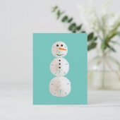 Carte Postale Sand Dollar Snowman (Debout devant)