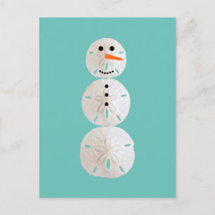 Carte Postale Sand Dollar Snowman