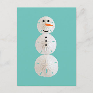 Carte Postale Sand Dollar Snowman
