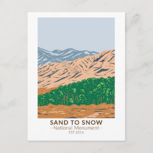 Carte Postale Sand to Snow National Monument Californie Vintage