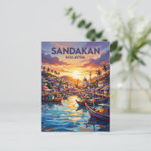 Carte Postale Sandakan Malaisie (Debout devant)