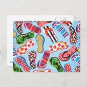 Carte Postale Sandales de tongs (Devant / Derrière)