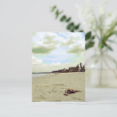Carte Postale Sandales sur la plage tropicale (Debout devant)