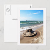 Carte Postale Sandcastle Le Long Du Lac Michigan (Devant / Derrière)