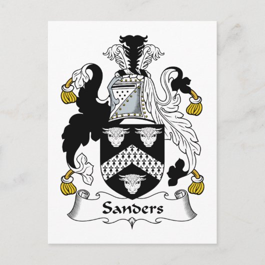 Carte Postale Sanders Family Crest (Devant)
