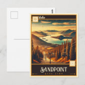 Carte Postale Sandpoint, Idaho | VINTAGE (Devant / Derrière)