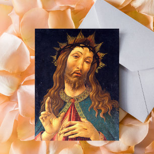 Carte Postale Sandro Botticelli Christ couronné d'épines Carême