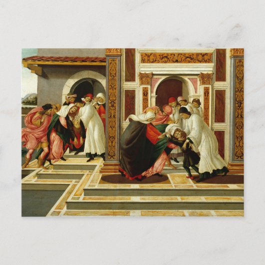 Carte Postale Sandro Botticelli - Dernier miracle et la mort de (Devant)