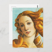 Carte Postale Sandro Botticelli La naissance de Vénus Visage Dét (Devant / Derrière)