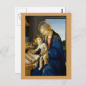 Carte Postale Sandro Botticelli - La Vierge et l'Enfant (Devant / Derrière)