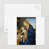 Carte Postale Sandro Botticelli - La Vierge et l'Enfant (Devant / Derrière)