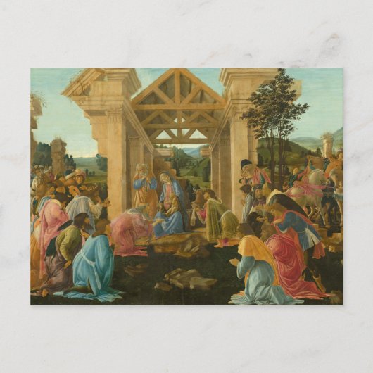 Carte Postale Sandro Botticelli - L'Adoration des Mages (Devant)