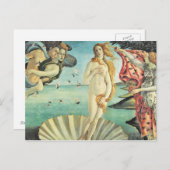 Carte Postale Sandro Botticelli naissance de Vénus (Devant / Derrière)