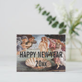Carte Postale Sandro Botticelli - Naissance de Vénus Bonne année (Debout devant)
