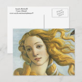 Carte Postale Sandro Botticelli - Vénus (Détail) (Devant / Derrière)