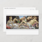 Carte Postale Sandro Botticelli - Vénus et Mars (Devant / Derrière)