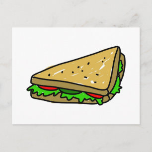 Carte Postale Sandwich à la salade