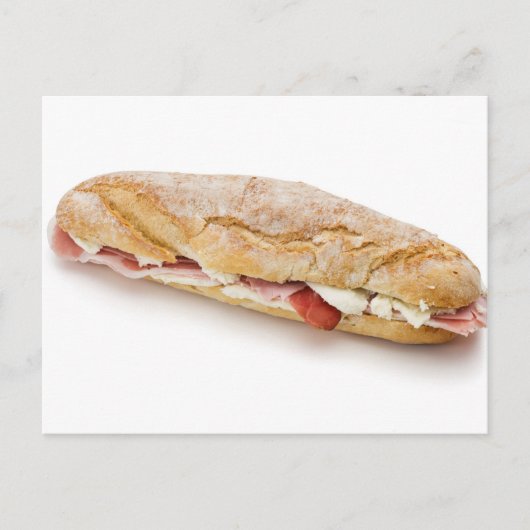 Carte Postale sandwich au jambon et au fromage (Devant)