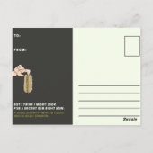 Carte Postale Sandwich drôle noir et jaune (Dos)