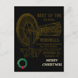 CARTE POSTALE SANDWICH ILLINOIS 1889 ENTERPRISE WINDMILL CO.