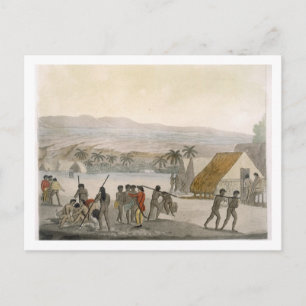 Carte Postale Sandwich Islande - a Westerner negotiating for sto