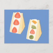 Carte Postale Sandwichs à dessert de fruits et de crème (Devant)