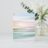 Carte Postale Sandy Beach Ocean Waves Coucher de soleil Couleur  (Debout devant)