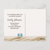 Carte Postale Sandy Beach Vacation Barefoot Prints (Dos)